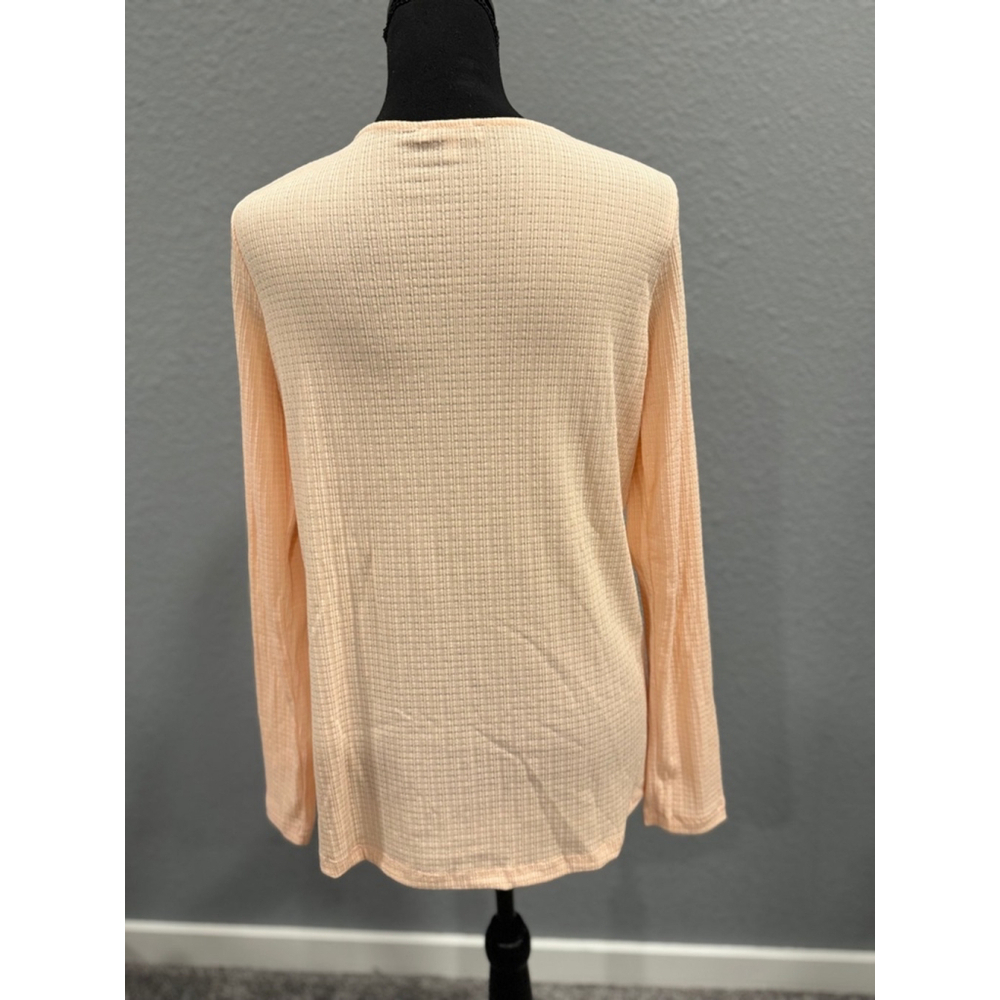 White Birch Women’s Waffle Knit Top with Crisscross Neckline NWOT, Sz S - Picture 6 of 11